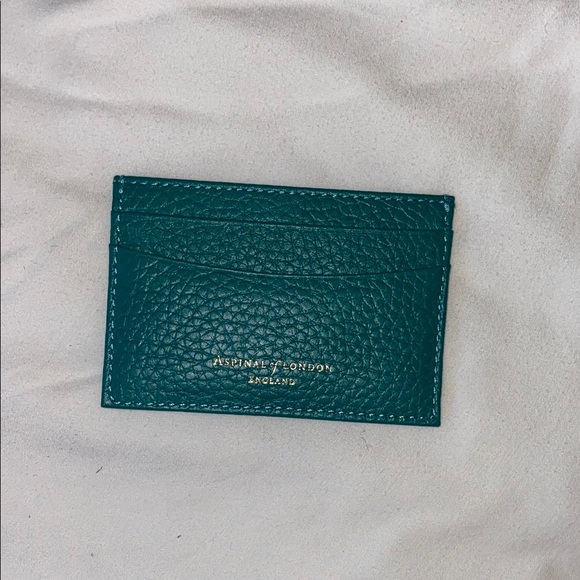 aspinal of london Other - Limited Edition Aston Martin Formula One Aspinal of London Teal Card Holder